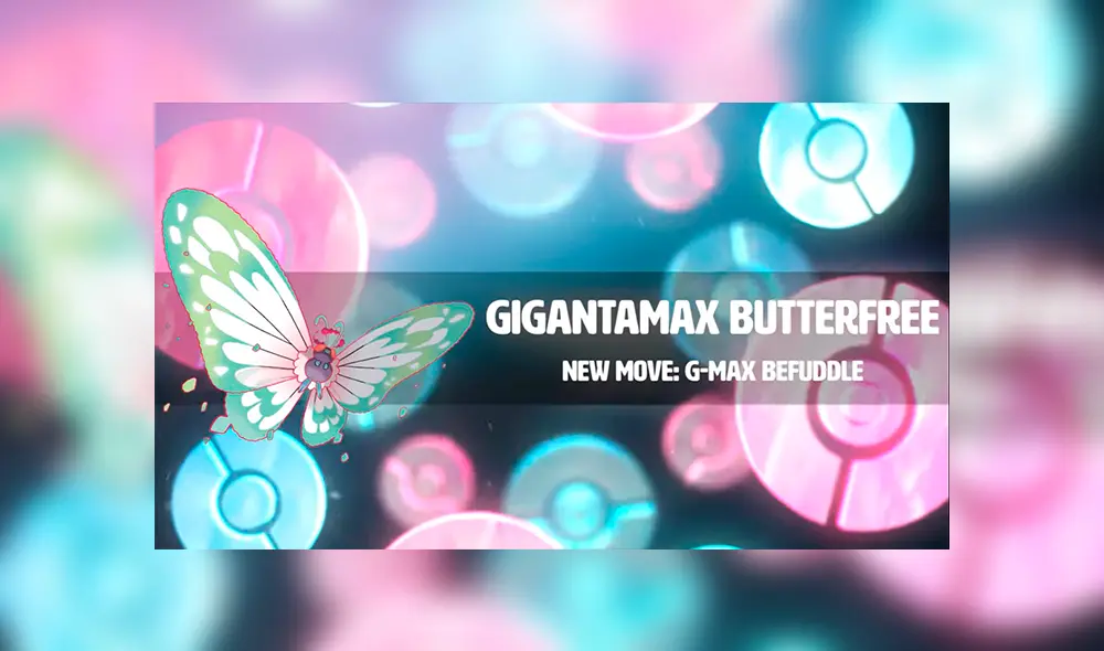 Butterfly forma Gigamax en Pokémon Escudo y Espada.