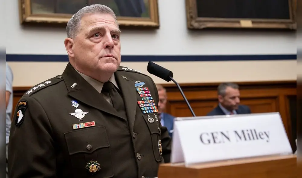 General Mark Milley, Chairman of the Joint Chiefs of Staff, testifies on the department's fiscal year 2022 budget request during a House Armed Services Committee hearing on Capitol Hill in Washington, DC, on June 23, 2021. (Photo by SAUL LOEB / AFP) General Mark Milley, Chairman of the Joint Chiefs of Staff, testifies on the department's fiscal year 2022 budget request during a House Armed Services Committee hearing on Capitol Hill in Washington, DC, on June 23, 2021. (Photo by SAUL LOEB / AFP)