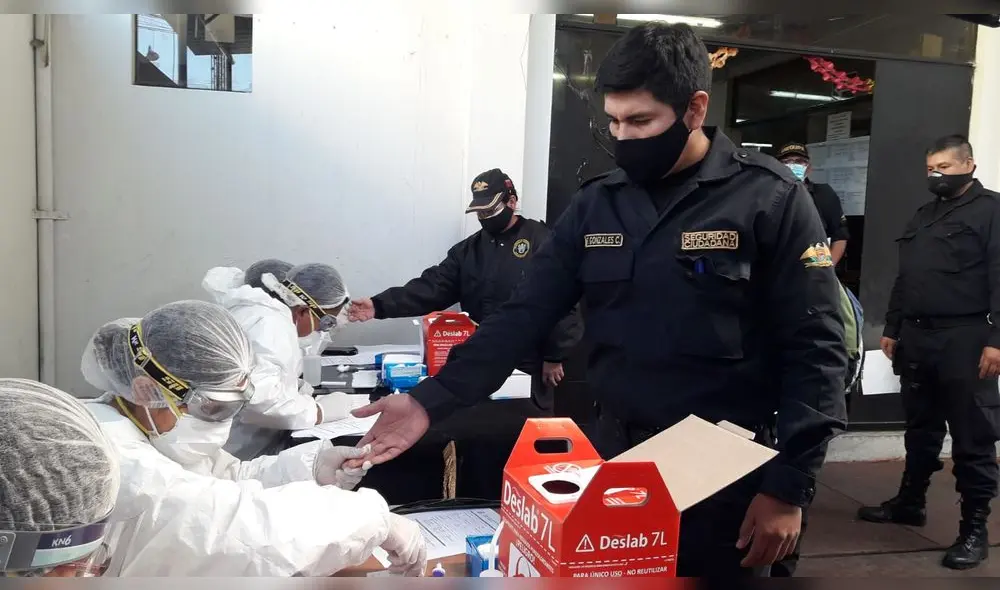 En total fueron 213 trabajadores de Seguridad Ciudadana se sometieron a las pruebas rápidas.