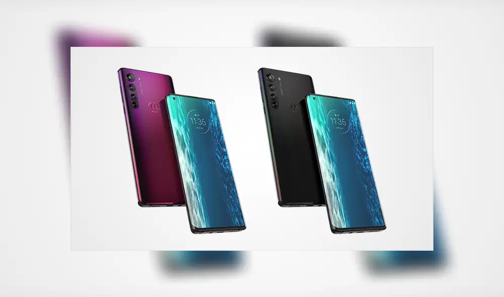 El Motorola Edge está disponible en color Solar Black (blanco) y Midnight Magenta (rosa). El Motorola Edge está disponible en color Solar Black (blanco) y Midnight Magenta (rosa).