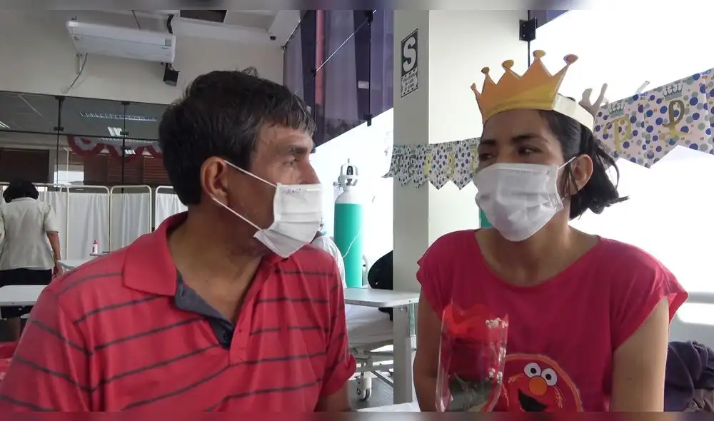 La pareja de esposos asistió el pasado sábado 8 de agosto a la campaña de descarte COVID-19, donde dieron positivo. /Creditos: Essalud