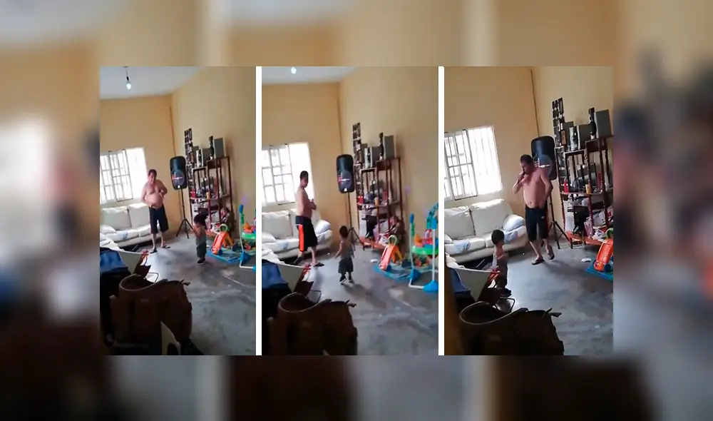 Facebook viral: padre estuvo al cuidado de su nieto y su hija los descubrió en una curiosa escena [VIDEO] 