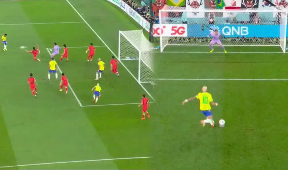 Vinícius Jr. y Neymar marcaron en un lapso de seis minutos. Foto: captura de DSports