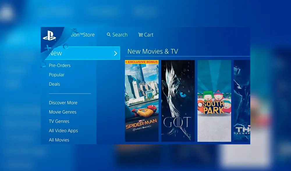 En PlayStation Store también puedes alquier o comprar películas y series para verlas desde PS4. En PlayStation Store también puedes alquier o comprar películas y series para verlas desde PS4.