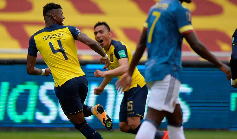 Ecuador y Colombia juegan este martes en Quito por la fecha 4 de las Eliminatorias Qatar 2022. Foto: EFE