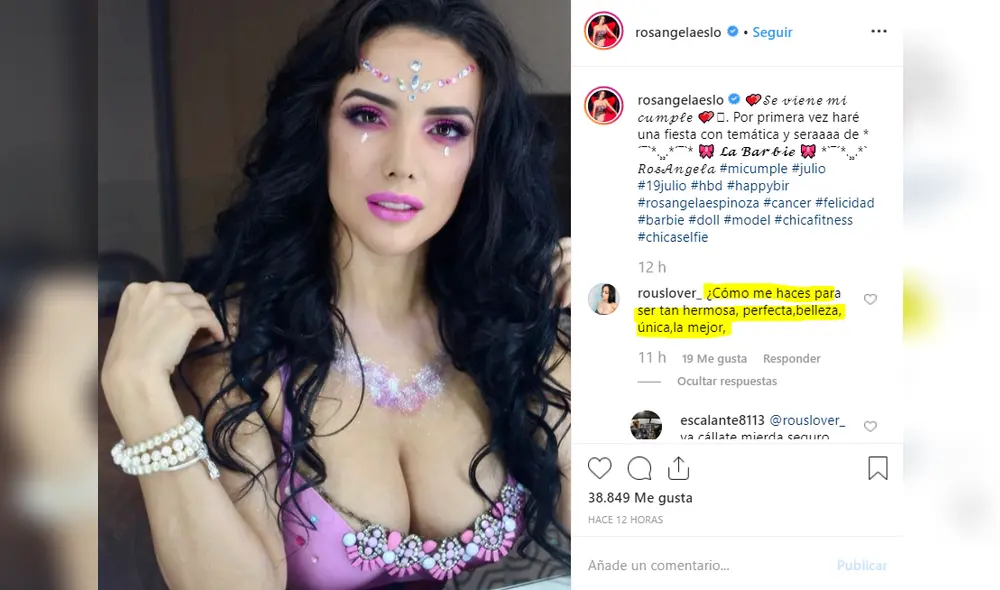 Rosángela Espinoza: seguidores de modelo se enfrentan en Instagram por sus cirugías Rosángela Espinoza: seguidores de modelo se enfrentan en Instagram por sus cirugías