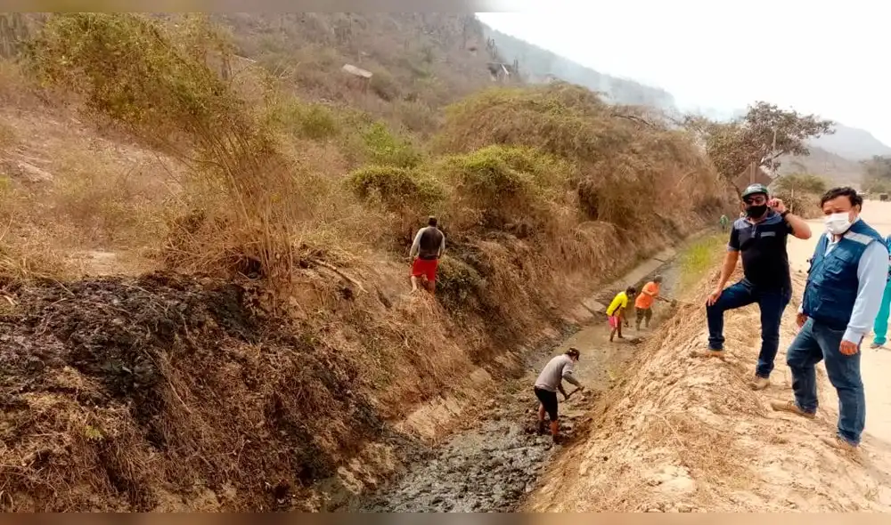Limpieza de canales de riego en Cajamarca y Lambayeque