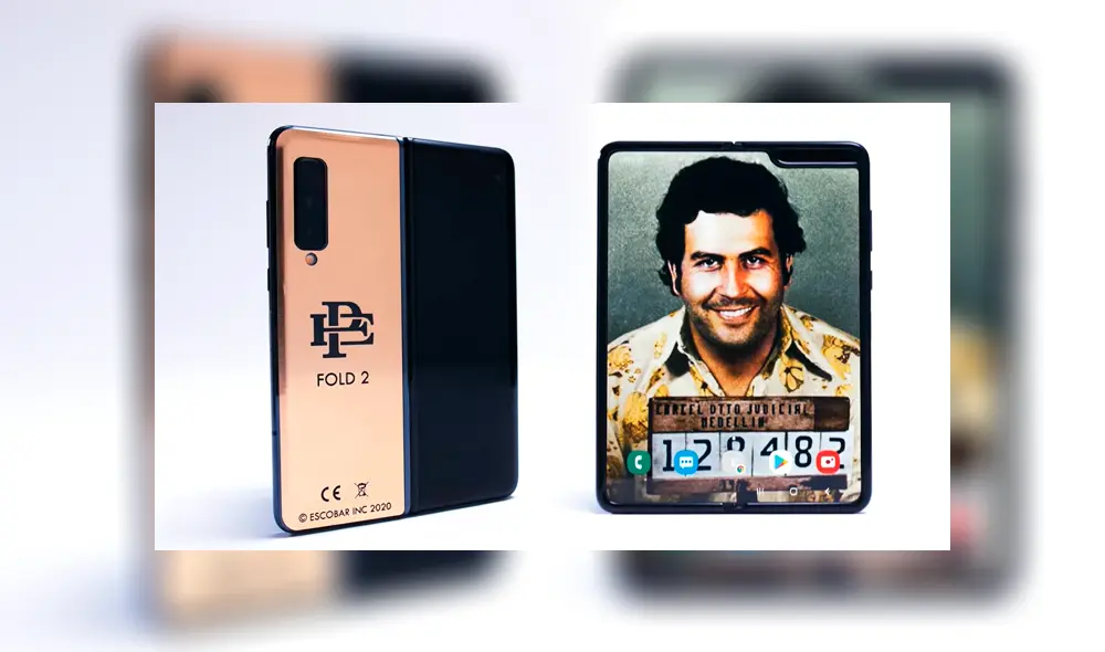 Así luce el Escobar Fold 2, el nuevo teléfono plegable lanzado por el hermano de Pablo Escobar.