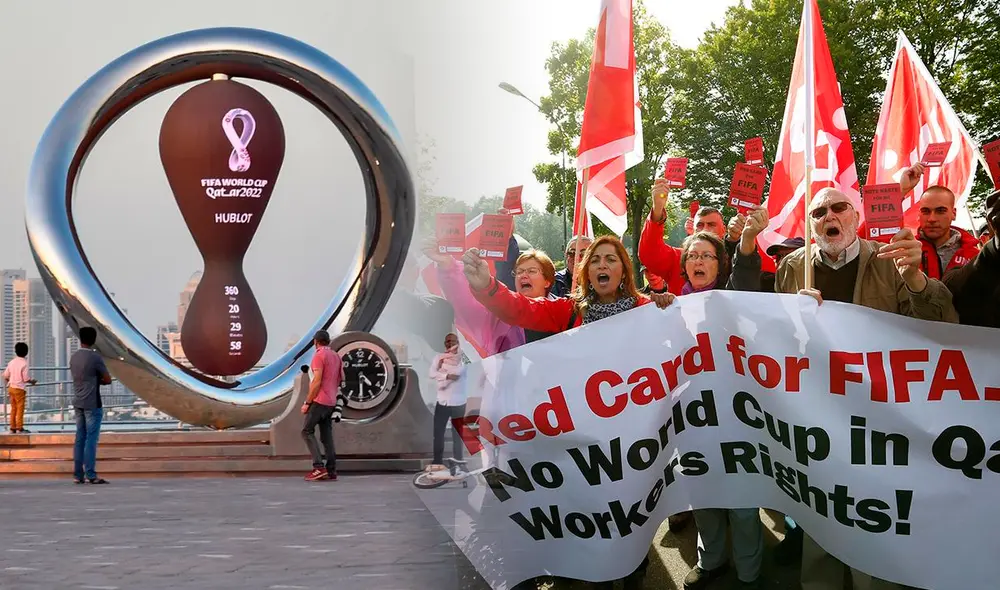 El Mundial Qatar 2022 ha sido vinculado a un escándalo de corrupción en la FIFA. Foto: composición LR/AFP