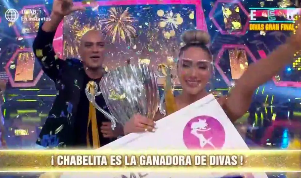 Con dos destacadas presentaciones, pudo vencer a sus contrincantes Paloma Fiuza, Luciana Fuster y Rosángela Espinoza. Foto: Captura América TV