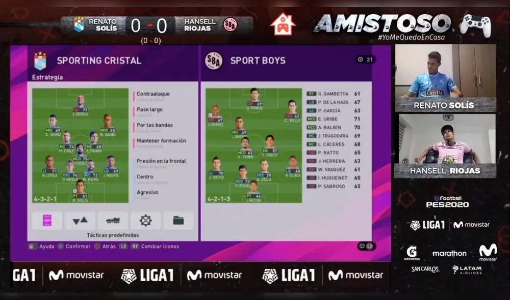 Liga 1: Renato Solis derrotó a Hansell Riojas en partido de PES 2020.