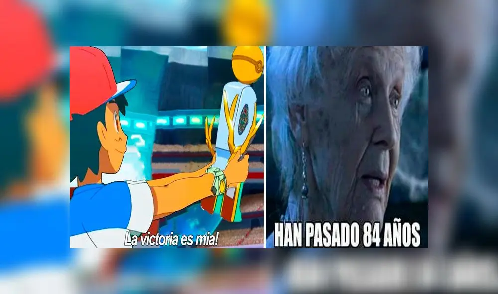 Ash ganó la Liga de la Región Alola y fans celebran con memes. Créditos: Composición Ash ganó la Liga de la Región Alola y fans celebran con memes. Créditos: Composición