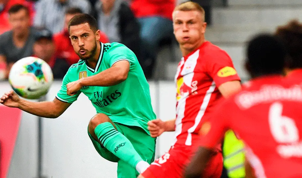 Eden Hazard expresó su felicidad tras marcar su primer gol con camiseta del Real Madrid. | Foto: EFE Eden Hazard expresó su felicidad tras marcar su primer gol con camiseta del Real Madrid. | Foto: EFE