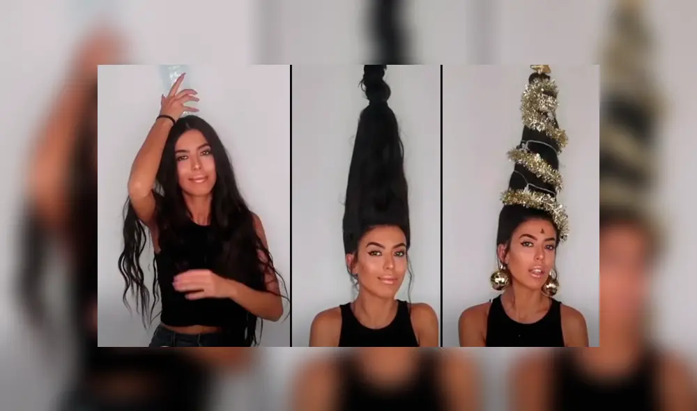 Facebook viral: influencer se hace extravagante peinado navideño y quiere imponer una nueva moda