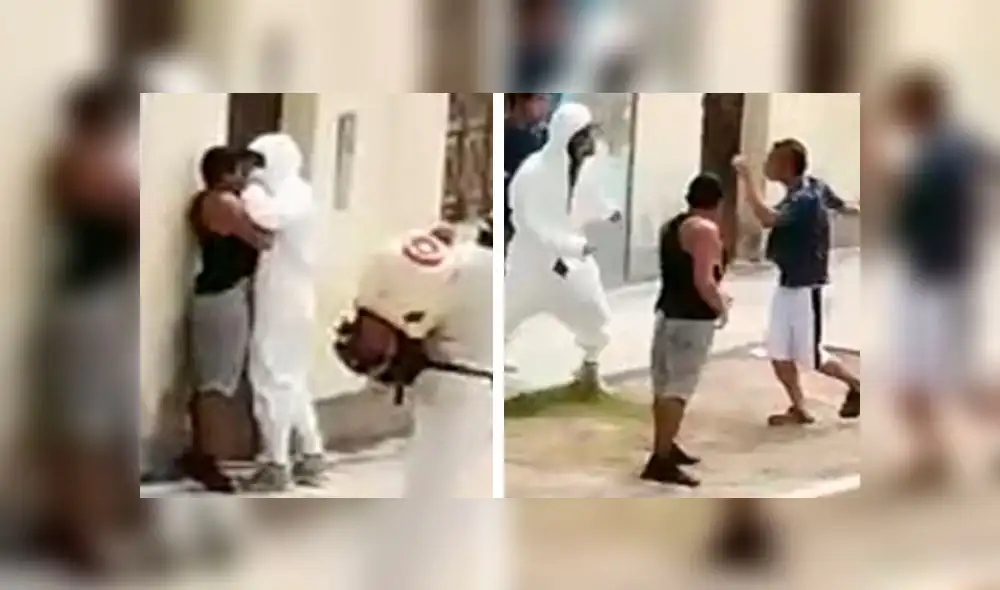 Se desconoce la causa de la pelea. Foto: Captura. Se desconoce la causa de la pelea. Foto: Captura.