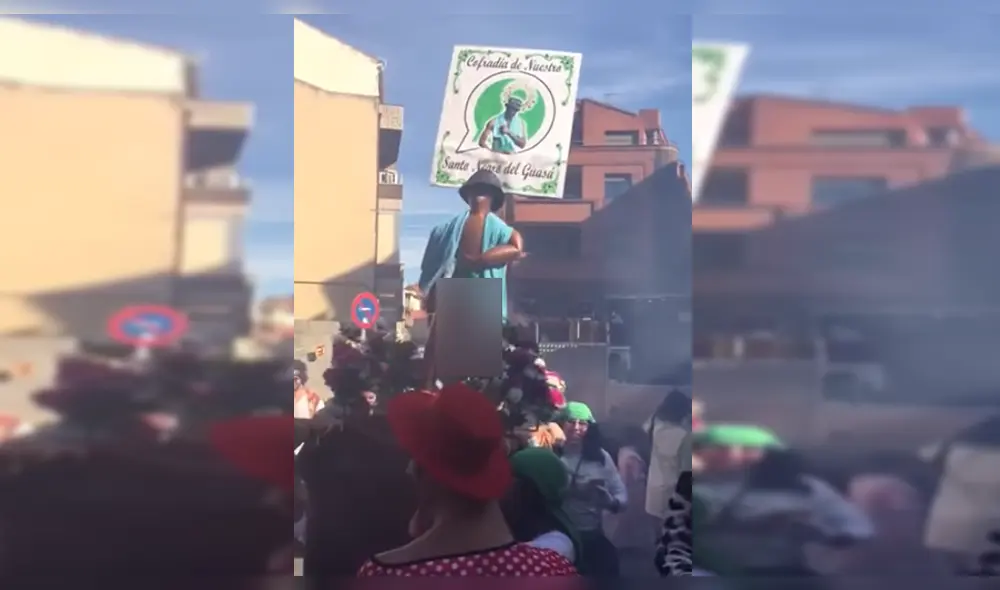 Vía Facebook: Procesión del “Negro de Whastapp” es un éxito en Internet [VIDEO]