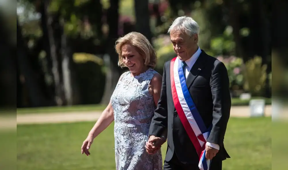 Primera dama y presidente de Chile. Foto: AFP. Primera dama y presidente de Chile. Foto: AFP.