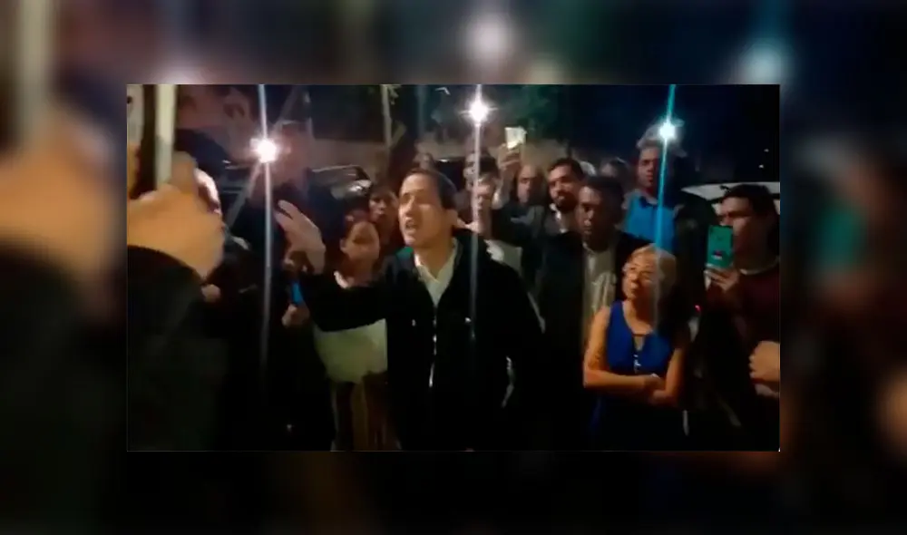 Juan Guaidó estuvo en la vivienda de la diputada Yanet Fermín, en El Hatillo (Caracas), para evitar que fuese privada de libertad ilegalmente. Foto: captura de pantalla