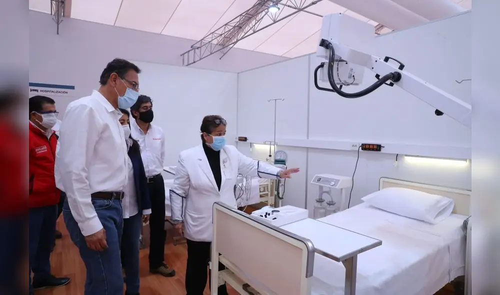 Mandatario entregó hospital temporal para ampliar respuesta de atención a pacientes COVID.