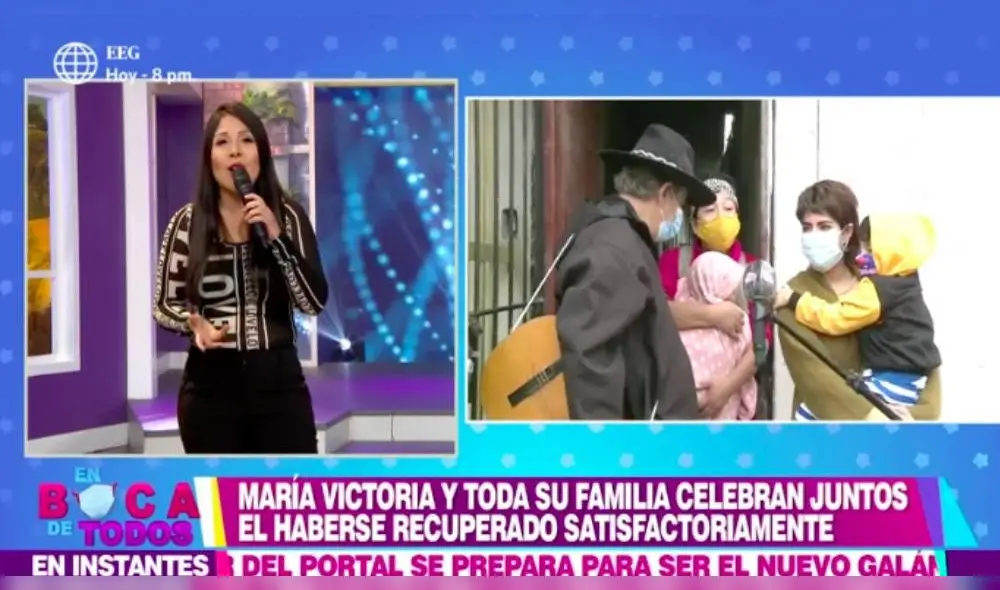 "Gracias a ustedes está mi papá vivo y les debo la vida de mi papá”, dijo. (Foto: Captura América TV) "Gracias a ustedes está mi papá vivo y les debo la vida de mi papá”, dijo. (Foto: Captura América TV)