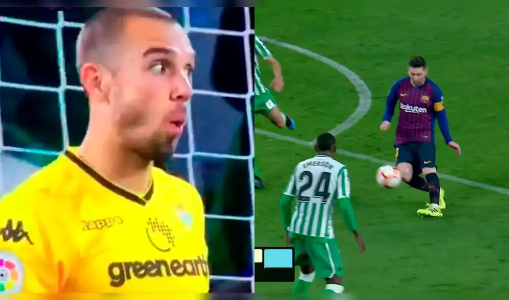 Lionel Messi: el gesto de resignación del arquero del Betis tras el golazo del argentino [VIDEO]