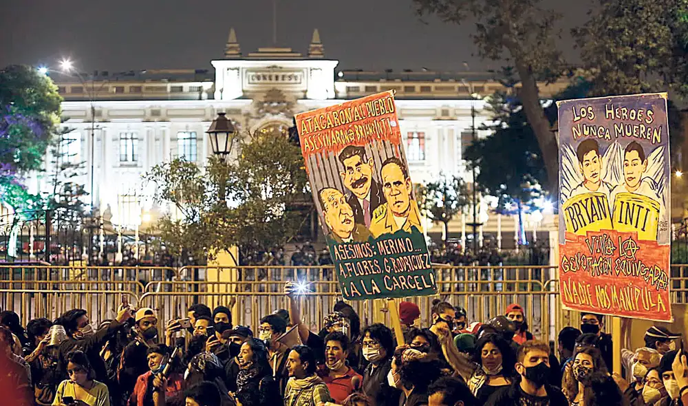 Acusan a Manuel Merino, Antero Flores-Aráoz y Gastón Rodríguez por la represión de noviembre. Foto: Marco Cotrina/La República