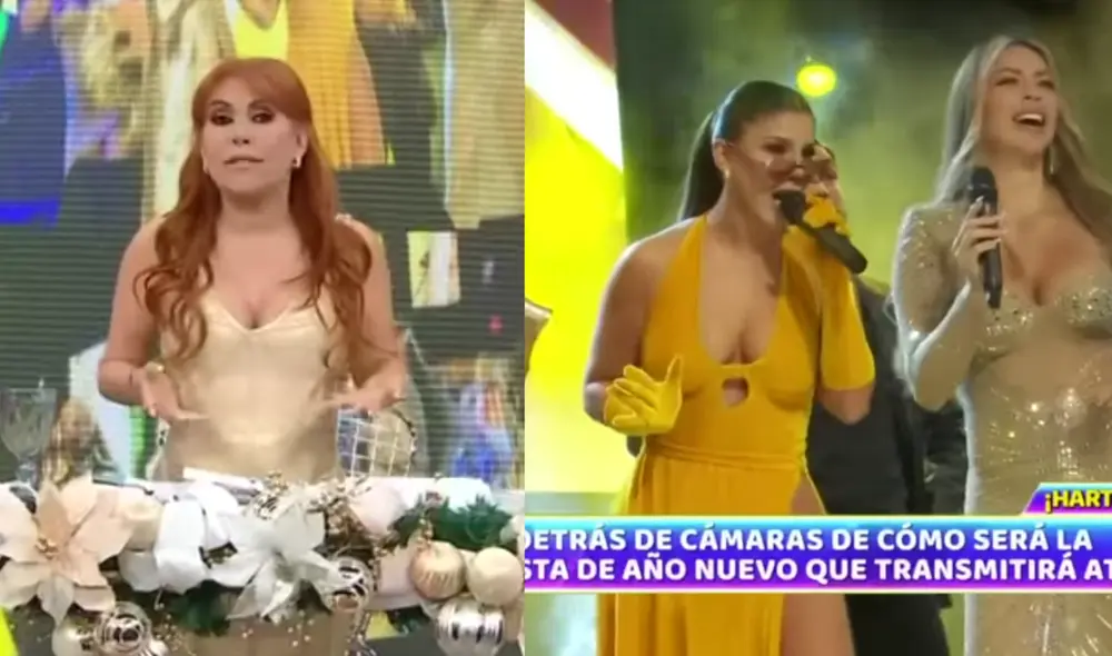 Magaly Medina mostró un adelanto de "El salsatón" de ATV por Año nuevo. Foto: composición LR/captura de ATV Magaly Medina mostró un adelanto de "El salsatón" de ATV por Año nuevo. Foto: composición LR/captura de ATV