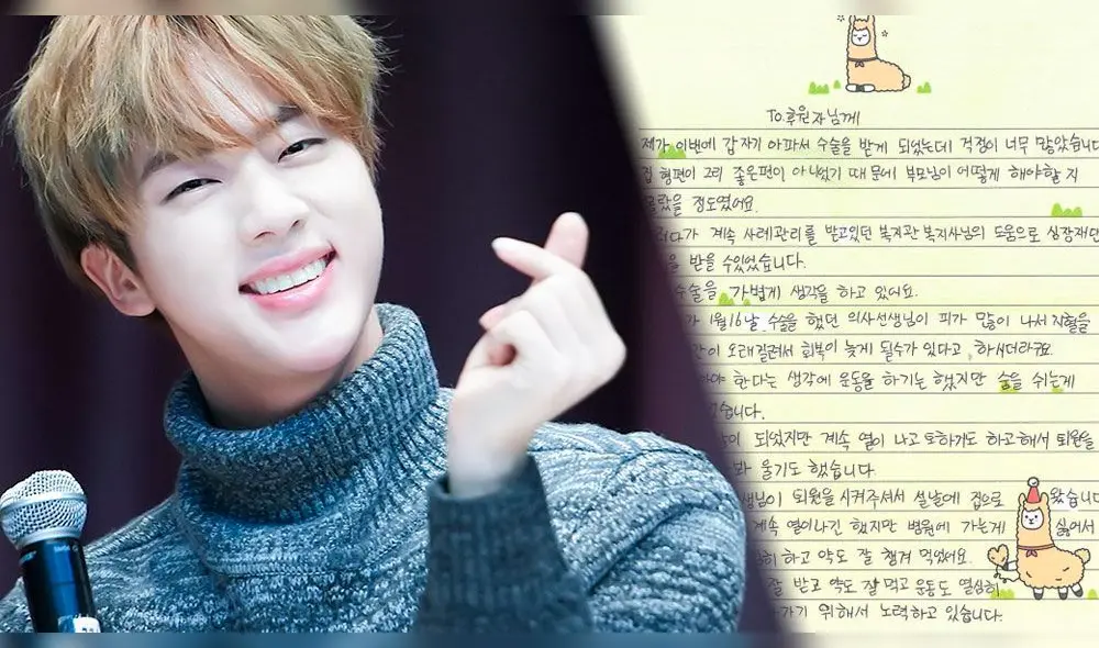 La joven agradeció los esfuerzos del cantante y el fandom para financiarle la cirugía al corazón que le salvó la vida.