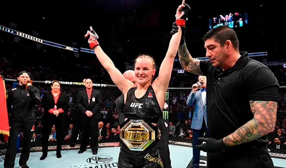 ¡Imparable! Valentina Shevchenko noqueó a Katlyn Chookagian y retuvo el cinturón de peso mosca de UFC. Jon Jones cerró la noche imponiéndose a Dominick Reyes y retuvo su título de peso mediano. ¡Imparable! Valentina Shevchenko noqueó a Katlyn Chookagian y retuvo el cinturón de peso mosca de UFC. Jon Jones cerró la noche imponiéndose a Dominick Reyes y retuvo su título de peso mediano.
