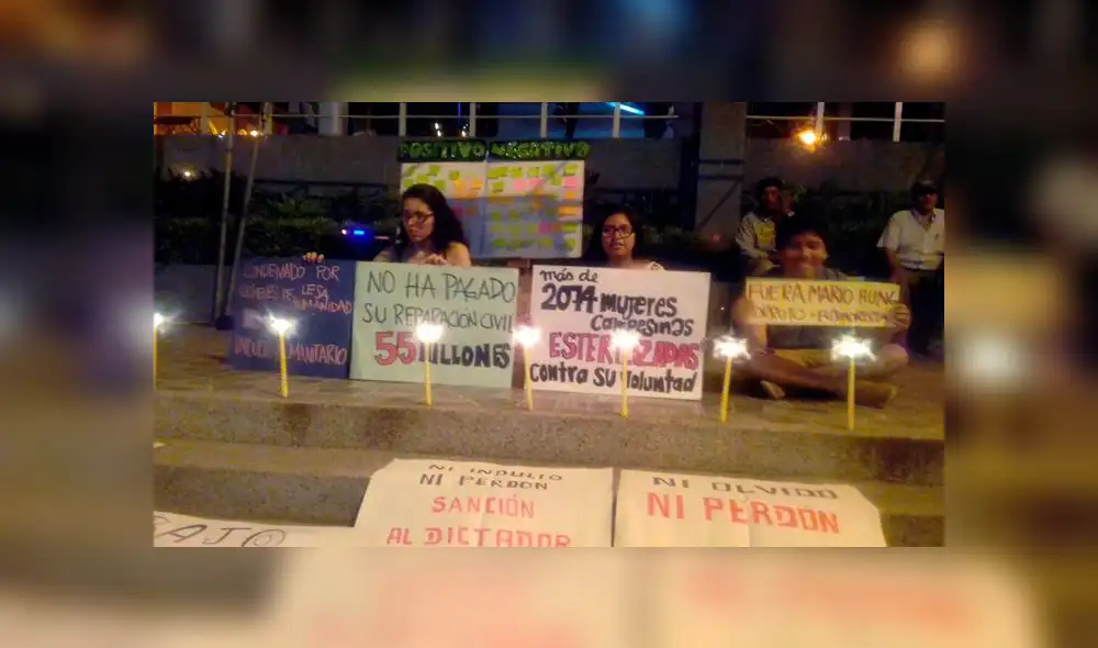 Chanchamayo: realizan vigilia en contra del indulto de Fujimori