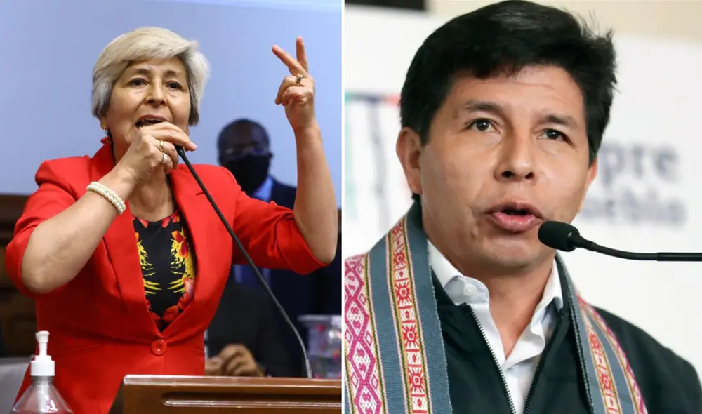 María Agüero se mantuvo en Perú Libre tras la ruptura de esta bancada. Foto: composición LR