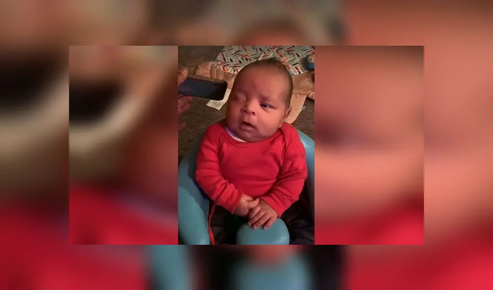 Desliza para descubrir la reacción del bebé a un audio de él mismo llorando. Fotos: Facebook. Desliza para descubrir la reacción del bebé a un audio de él mismo llorando. Fotos: Facebook.