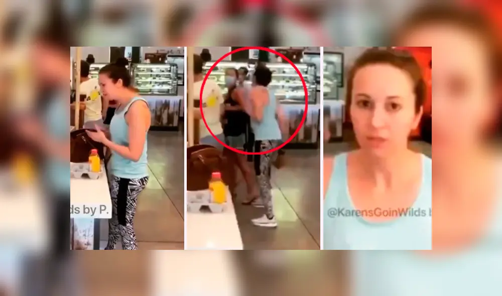Mujer le pide a otra que se ponga la mascarilla porque estaba tosiendo en medio de la tienda. Foto: Composición, Twitter Mujer le pide a otra que se ponga la mascarilla porque estaba tosiendo en medio de la tienda. Foto: Composición, Twitter