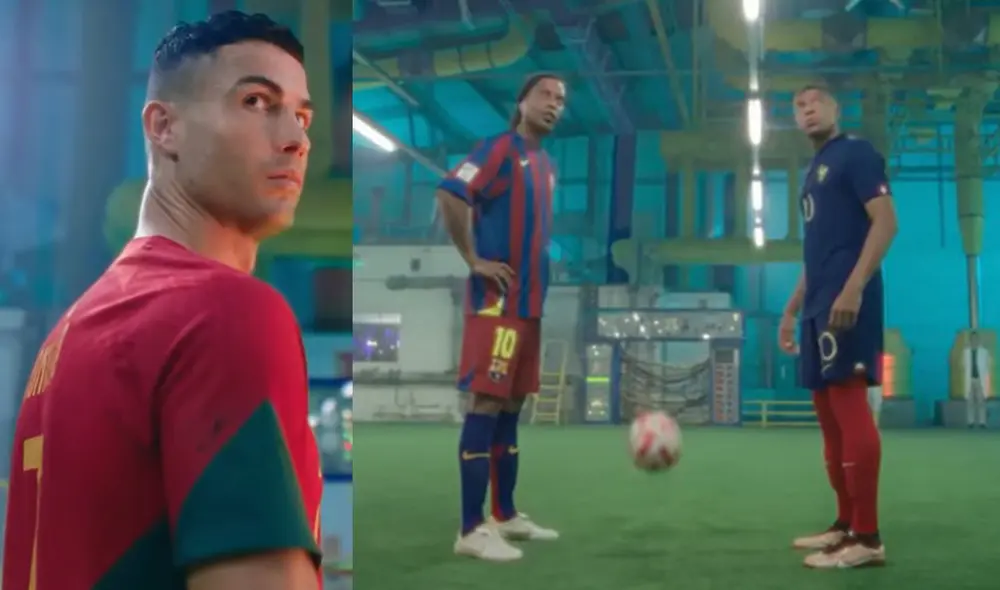 El multiverso de jugadores de Nike juntó a futbolistas como 'CR7', 'Dinho' y 'Kyky'. Foto: captura de Nike