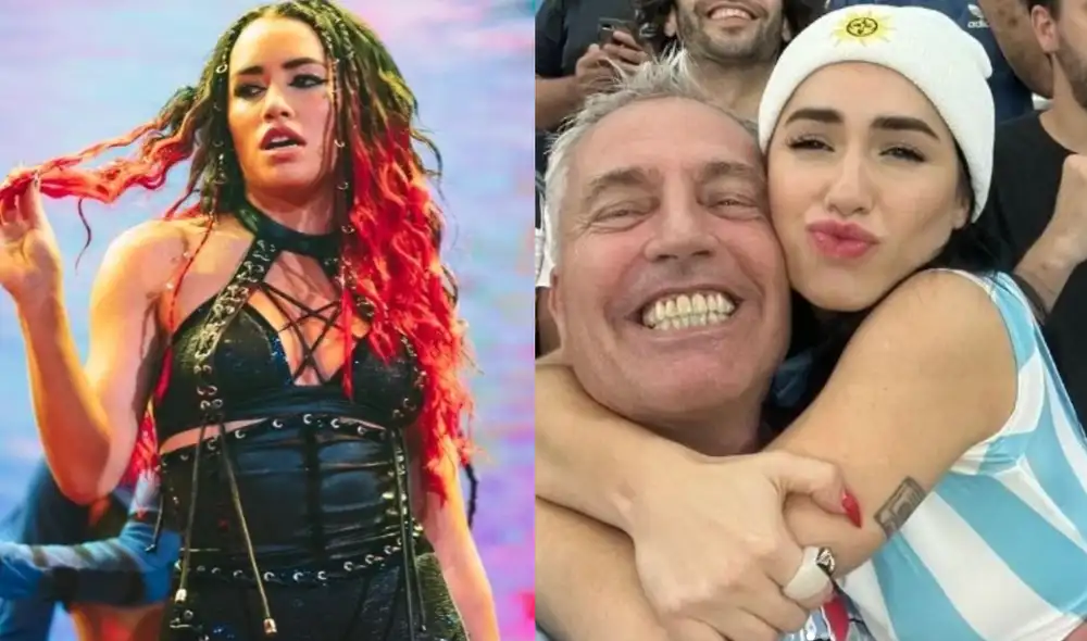 Lali Espósito en la final del Mundial Qatar 2022. Foto: composición LR/Instagram