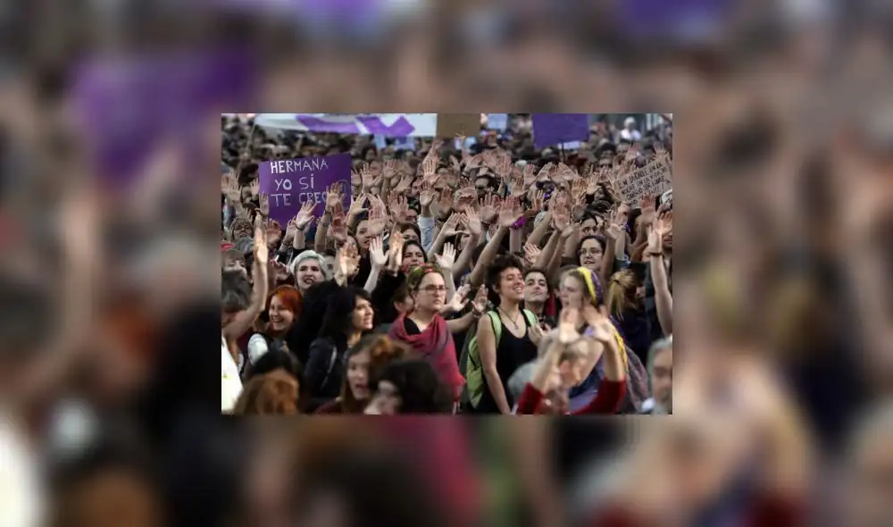 Manifestación en España frente al caso 'La Manada'.