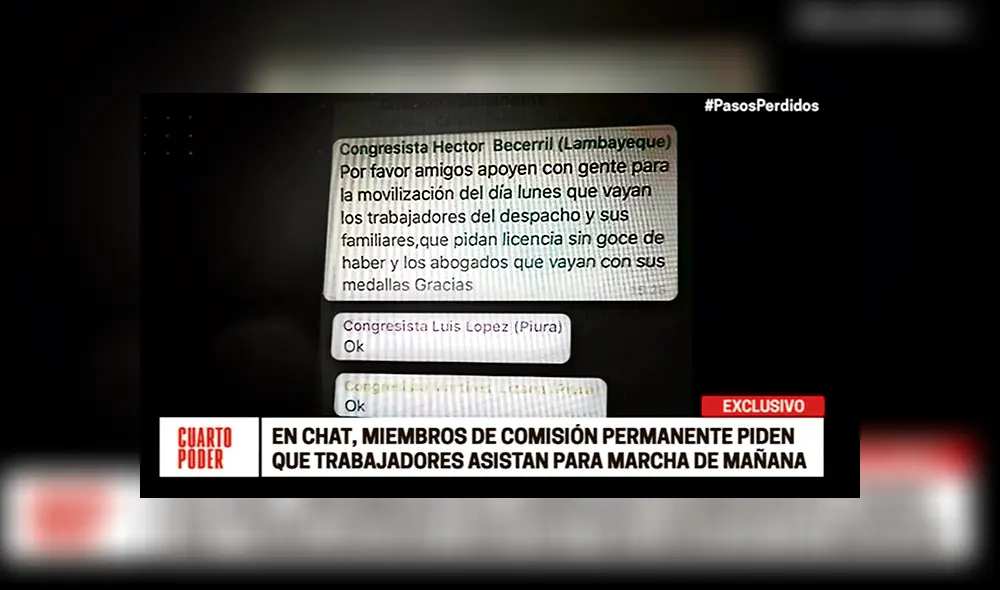 Fujimorismo usa personal del Estado para su marcha