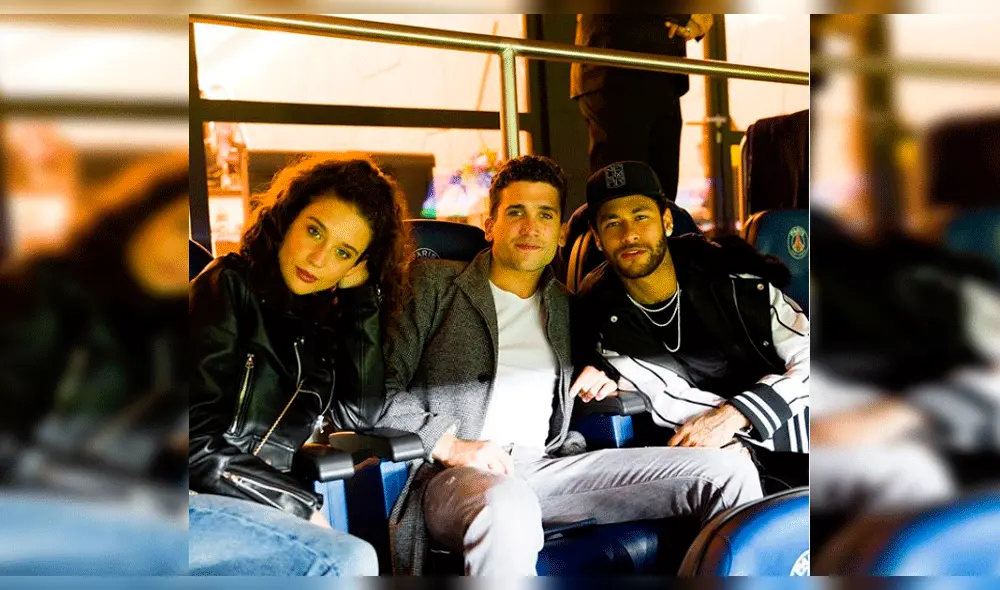 Neymar se luce con María Pedraza y Jaime Lorente, actores de "Élite"