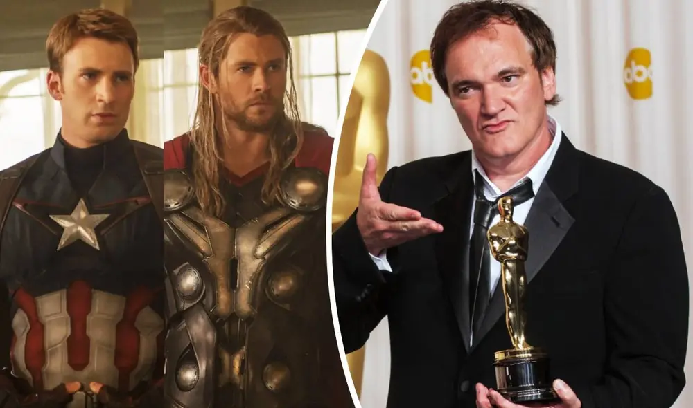 Quentin Tarantino cree que los actores de Marvel, como Chris Evans o Chris Hemsworth, no son verdaderas estrellas de cine. Foto: composición/Marvel/AFP Quentin Tarantino cree que los actores de Marvel, como Chris Evans o Chris Hemsworth, no son verdaderas estrellas de cine. Foto: composición/Marvel/AFP