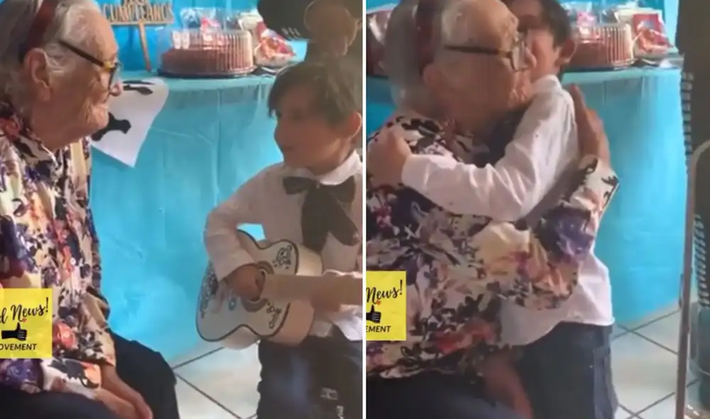 El menor sorprendió a su abuela con esta tierna canción de la famosa película animada. Foto: Instagram