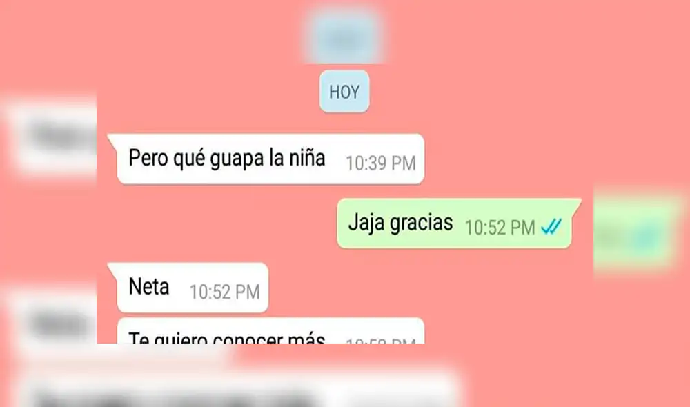 WhatsApp: Joven trata de enamorar a joven con bonitas palabras y ella tiene insólita reacción [FOTOS]