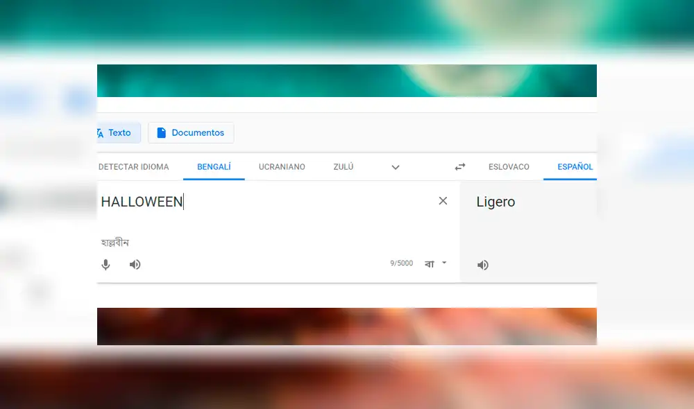 Joven quiso traducir la palabra “Halloween” en otro idioma, sin imaginar la singular respuesta que lanzaría Google Translate sobre la festividad