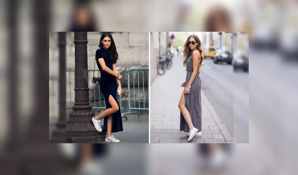 5 maneras de combinar zapatillas blancas con vestidos ¡Amarás el resultado!