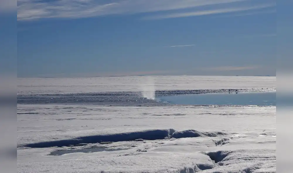 El dron permitió reconstruir en tres dimensiones la evolución del relieve del hielo. Foto: Difusión.