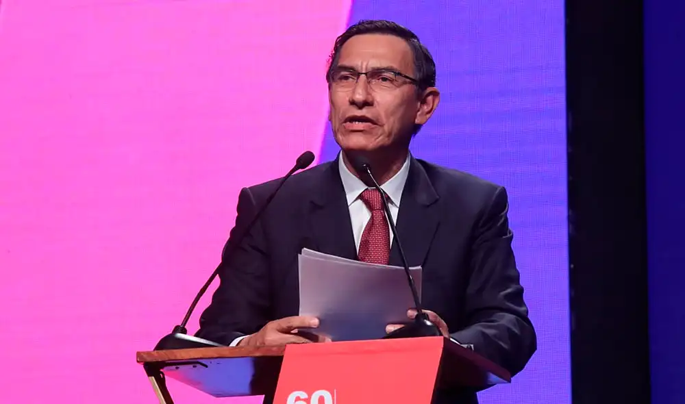 Presidente Martín Vizcarra participó el CADE 2019, considerando que no se debe mercantilizar la política. Foto: Presidencia Perú.