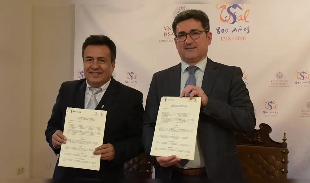 Universidad Villarreal suscribe convenio con Universidad de Salamanca de España Universidad Villarreal suscribe convenio con Universidad de Salamanca de España