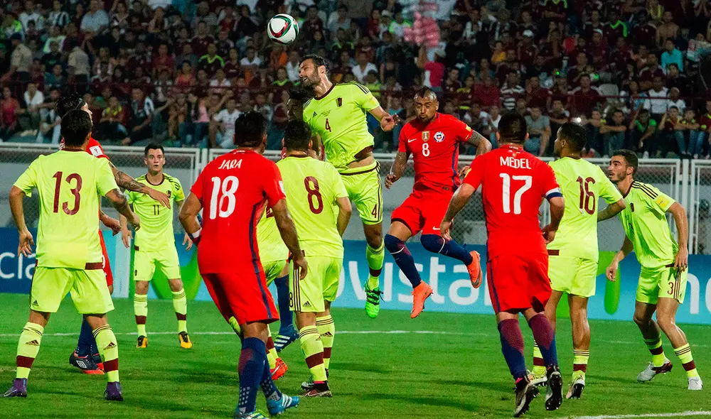 Chile nunca ha perdido en partidos de Eliminatorias disputados en Venezuela. Foto: EFE Chile nunca ha perdido en partidos de Eliminatorias disputados en Venezuela. Foto: EFE