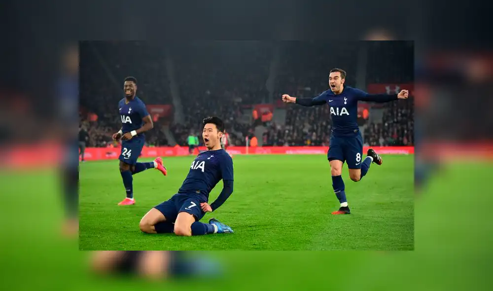 El coreano Son Heung-min anota lo que sería 1-0 transitorio.