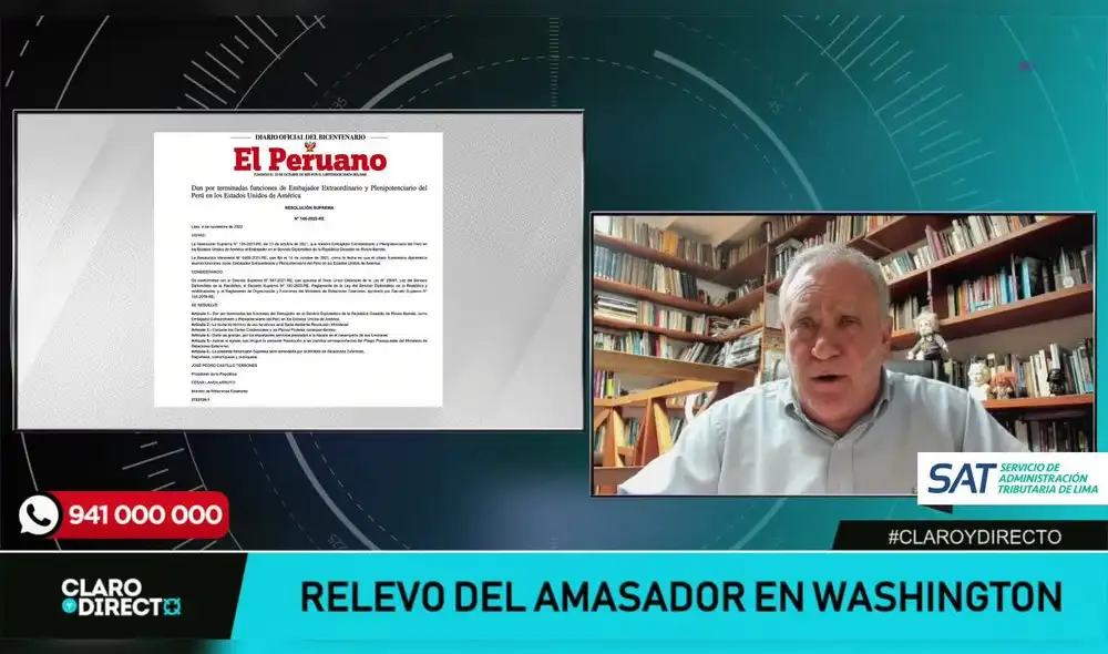 Augusto Álvarez Rodrich en Claro y Directo. Foto: LR+