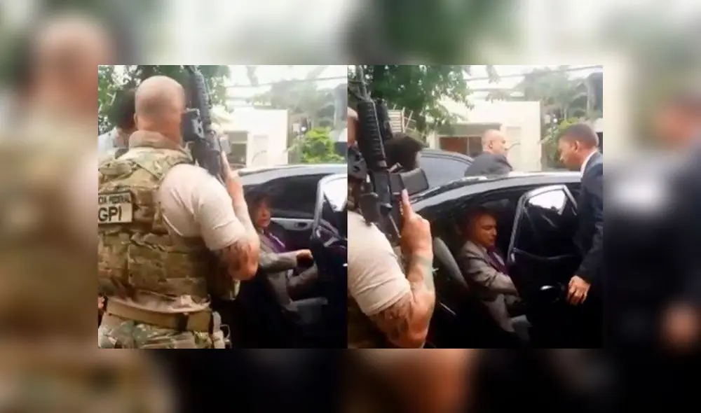 Momento exacto de la captura al expresidente Michel Temer por la Policía Federal de Brasil